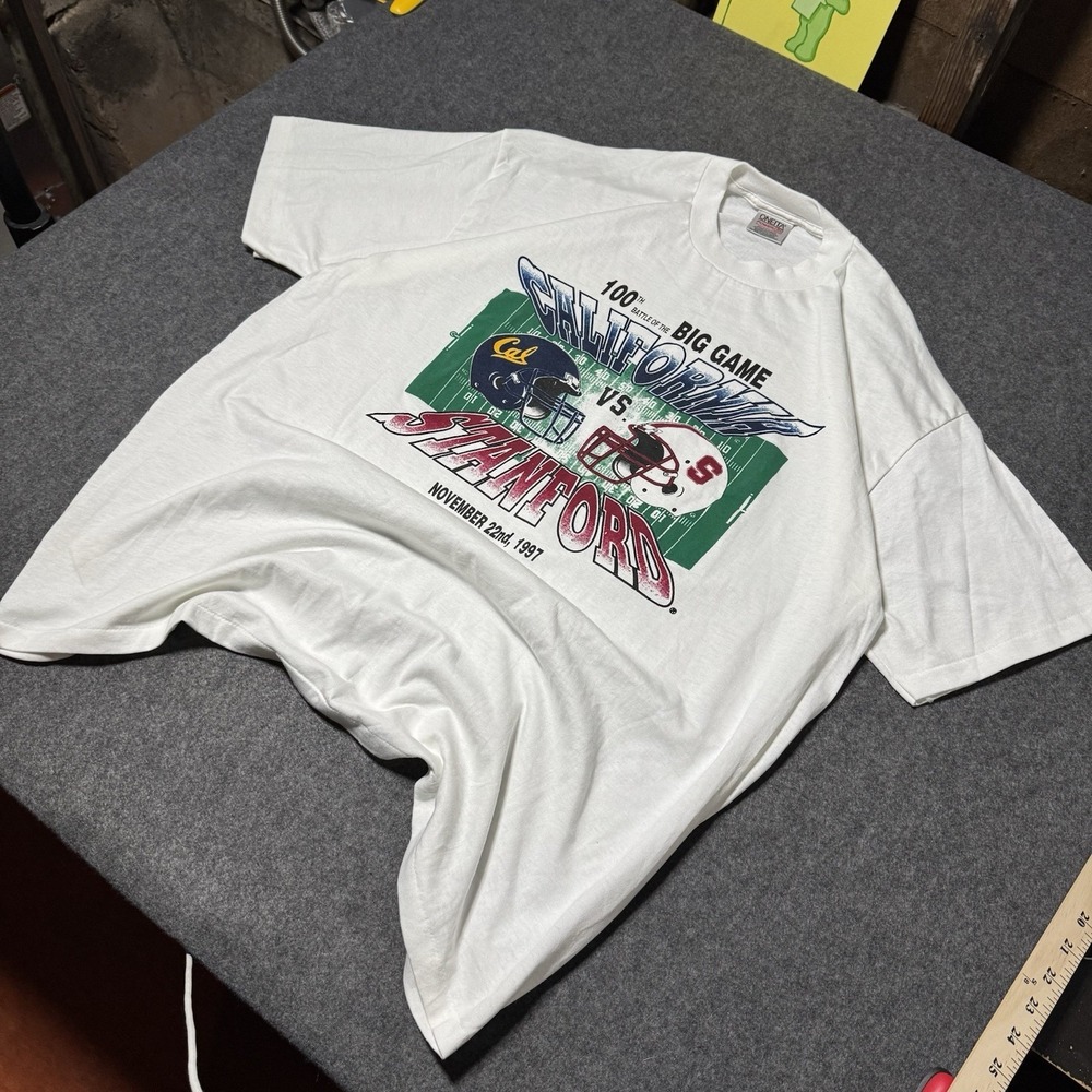 Vintage 90s Cal vs Stanford The Big Game Shirt Size XXL Cal Bears Football‎